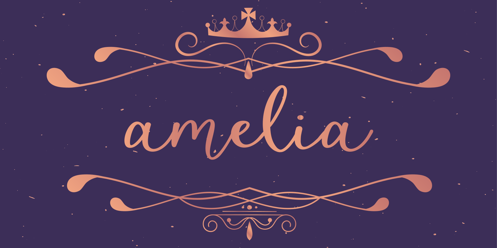 Coroa de princesa dourada com tapete de vinil infantil com nome - TenStickers