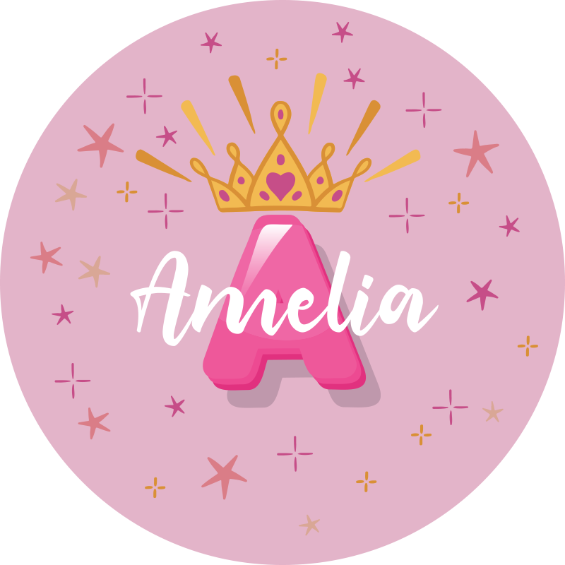 Tapete de vinil infantil rosa princesa - TenStickers