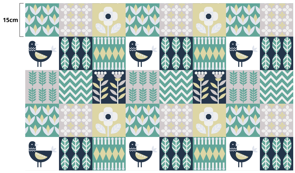 Ladrilhos de cozinha estilo noruega - TenStickers