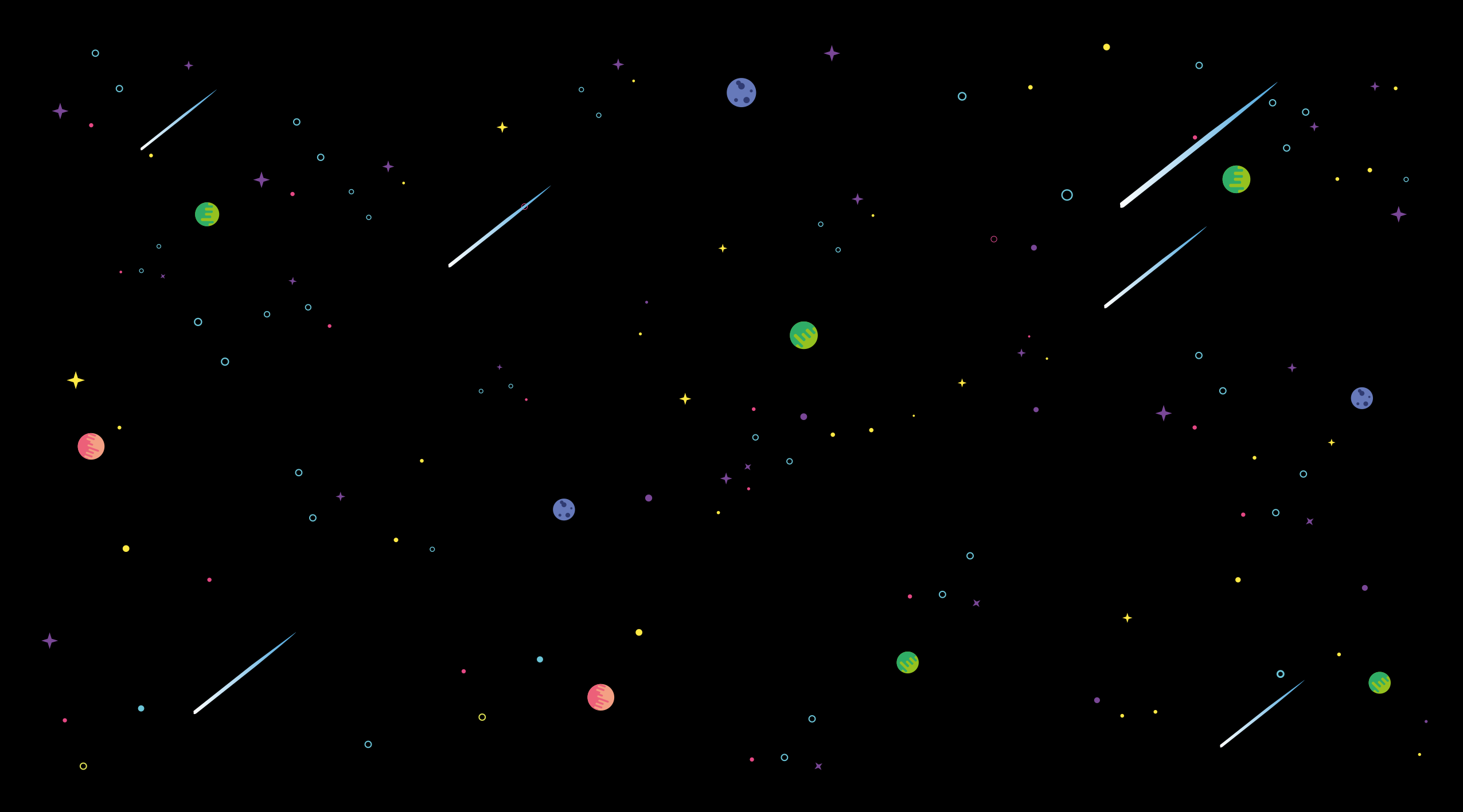 Espaço dos desenhos animados com tapete de vinil estrela cadente - TenStickers