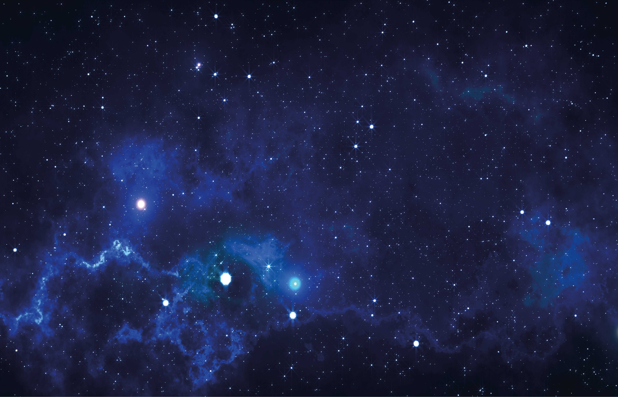 Estrelas brilhantes com tapete azul da sala de estar - TenStickers