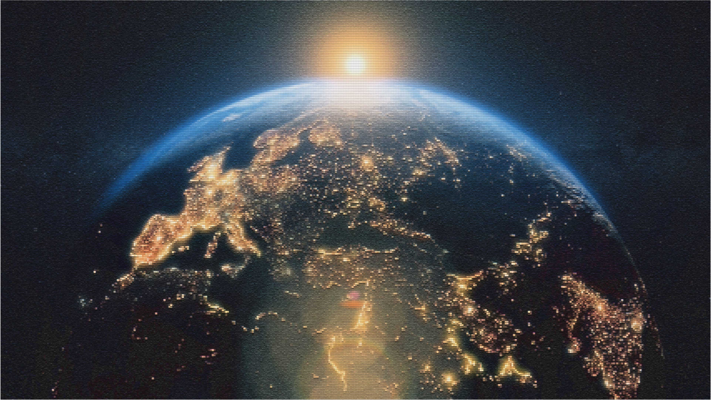 Tapete vinílico de mapa mundial terra vista de cima - TenStickers