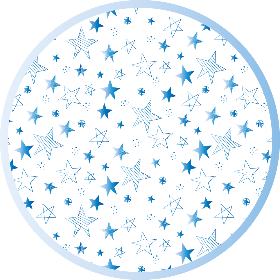 Tapete de quarto em tons de azul de estrelas - TenStickers