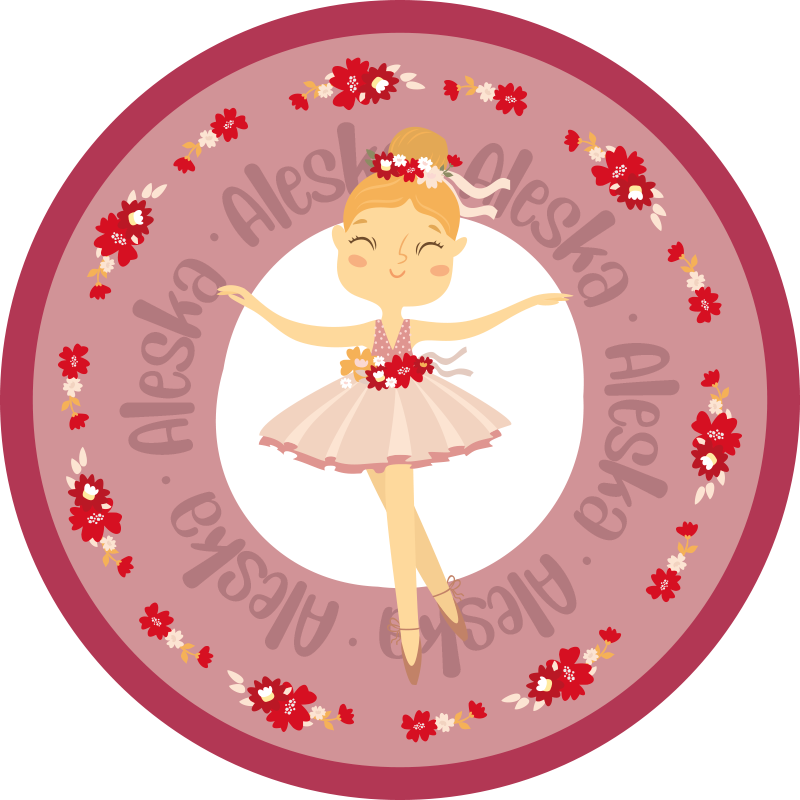 Tapete personalizado princesa bailarina engraçada - TenStickers