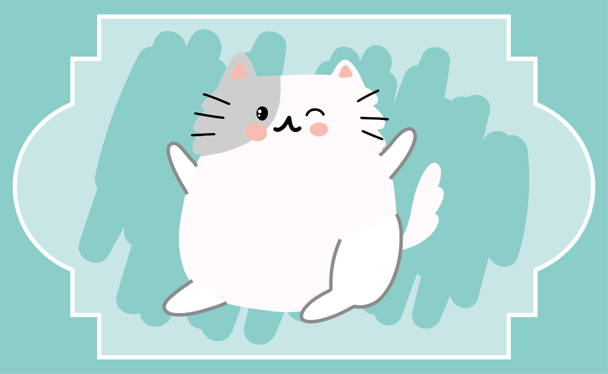 Tapete vinílico para bebés ilustração de gato fofo - TenStickers