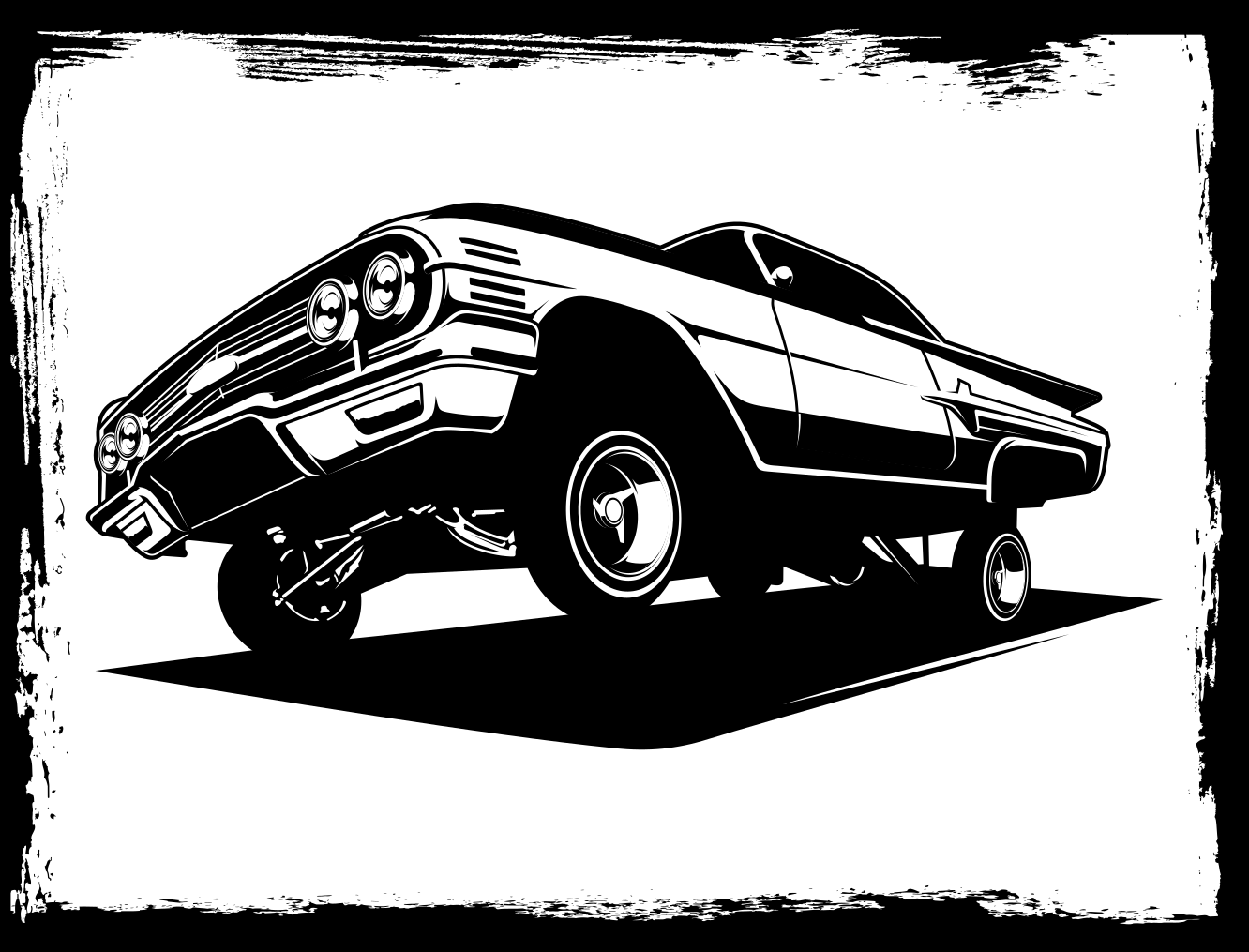 Tapete de sala de estar de muscle car legal - TenStickers