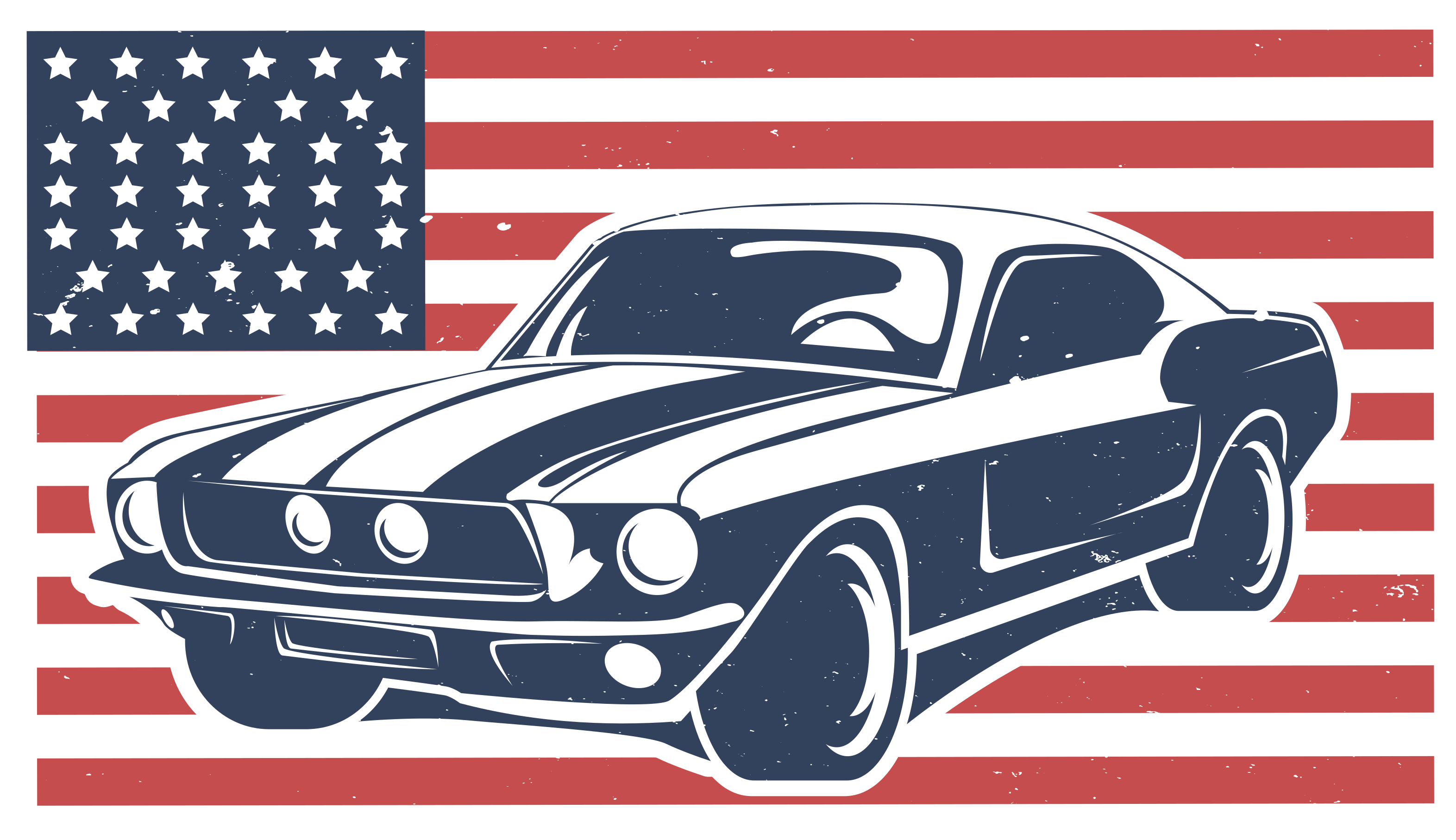 Tapete da sala de estar de muscle car lenda americana - TenStickers
