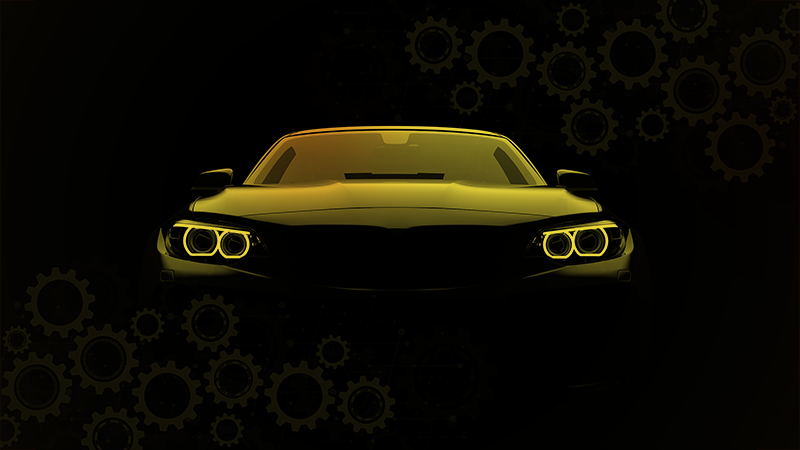 Tapete de sala de estar com conceito de carro moderno - TenStickers