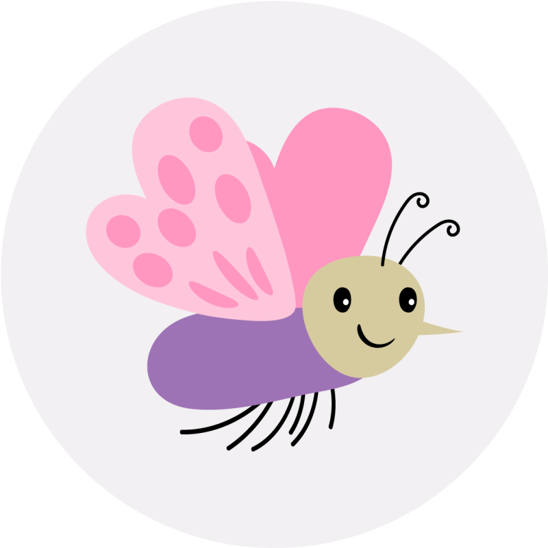 Borboleta com um tapete de animal de nariz comprido - TenStickers