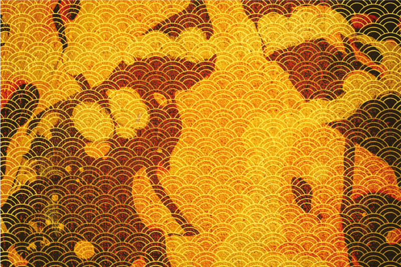 Tapete elegante de textura dourada para sala de estar - TenStickers