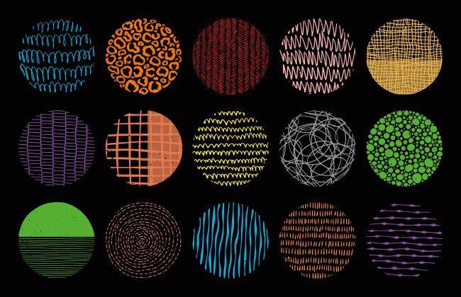 Tapete vinílico moderno coleção de padrões vibrantes - TenStickers