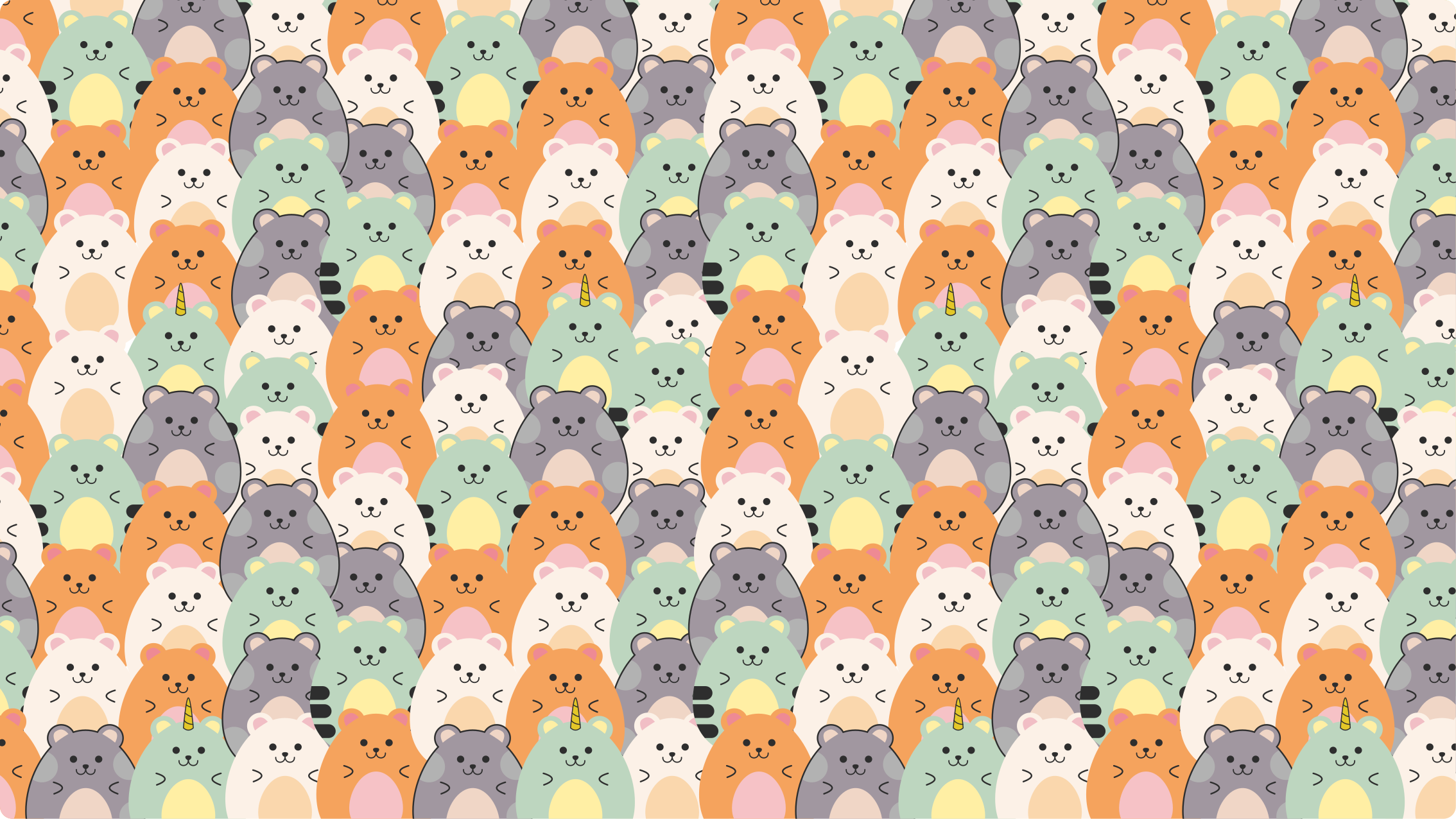 Tapete vinílico hall de entrada expressões animais adoráveis - TenStickers