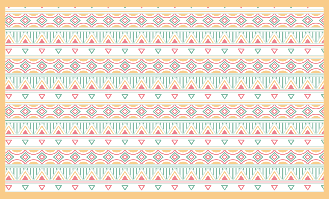 Tapete de quarto com estampa estilo boho e hippie - TenStickers