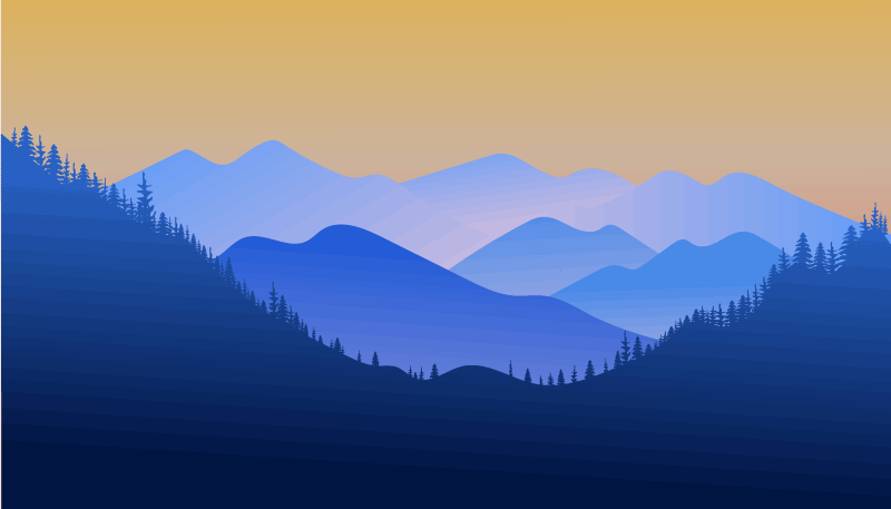 Montanhas silhueta tapete moderno - TenStickers