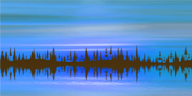 Tapete vinílico natureza mistura de paisagens abstratas - TenStickers