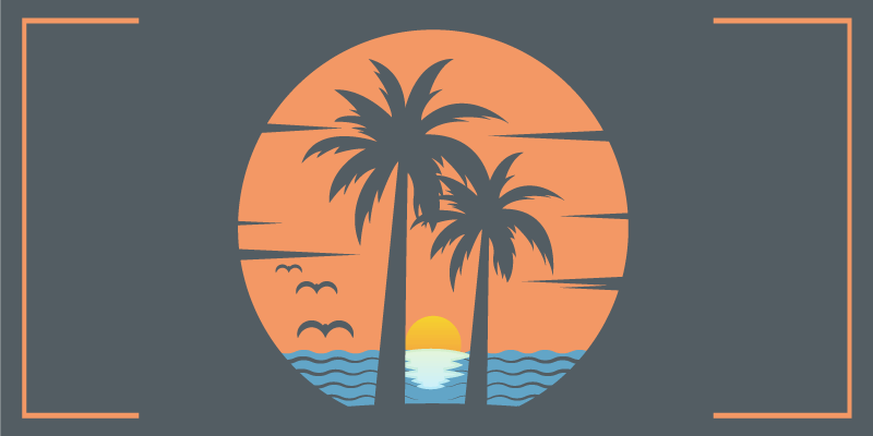 Tapete moderno de produtofofo ilha tropical - TenStickers