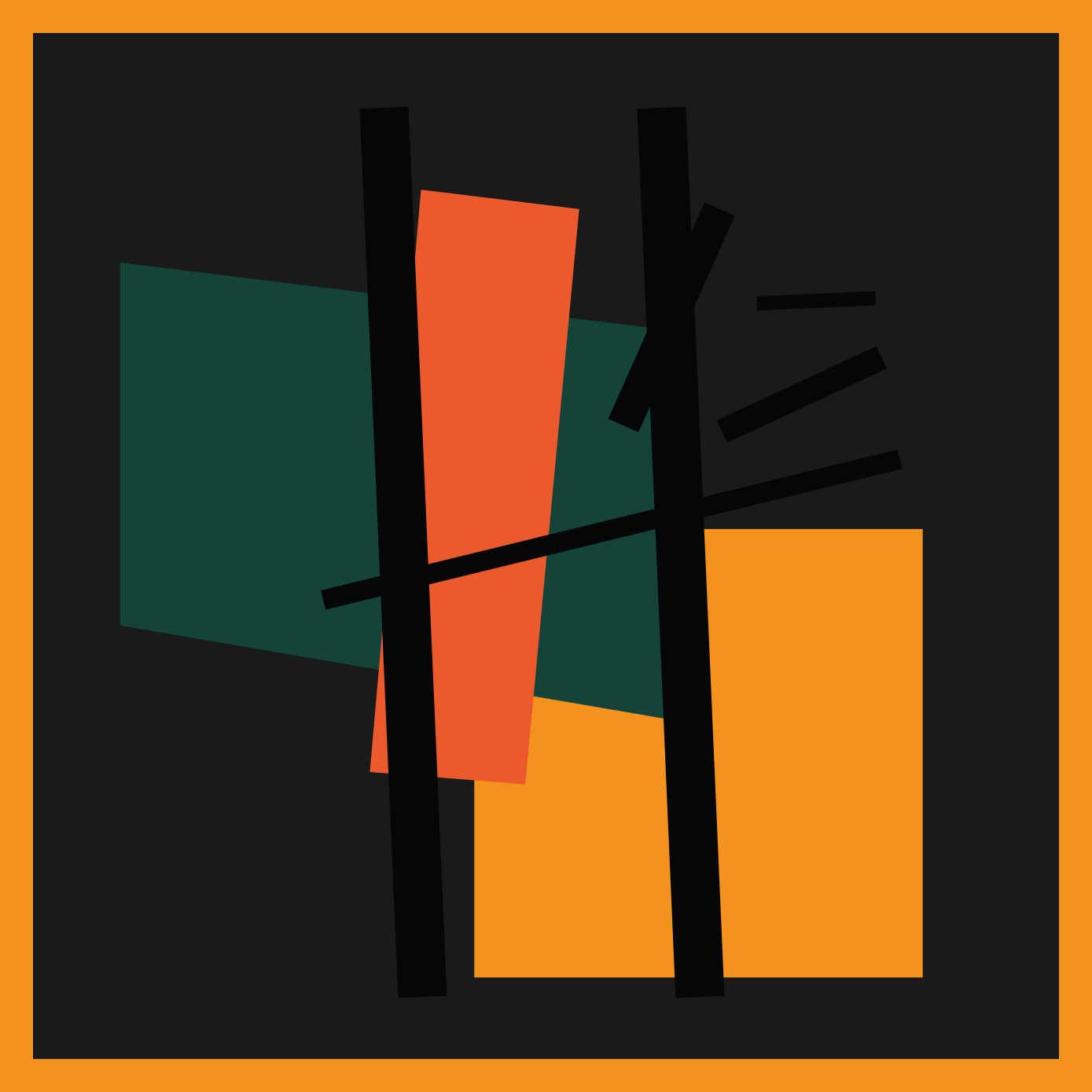 Quadrados e retângulos tapetes de arte abstrata - TenStickers