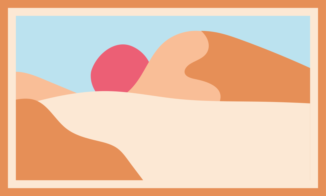 Tapete vinílico natureza pôr do sol na paisagem arenosa - TenStickers