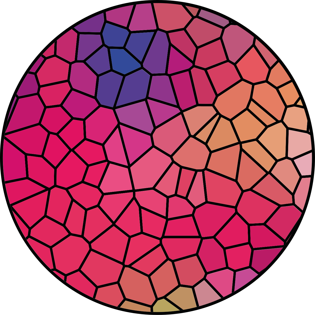 Tapetes com pintura geométrica de cores vibrantes - TenStickers