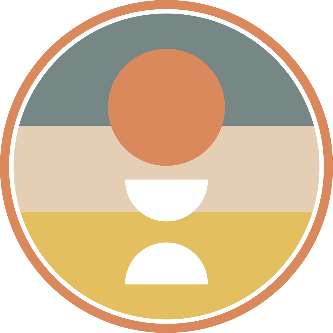 Tapete vinílico minimalista harmonia circular de cores - TenStickers