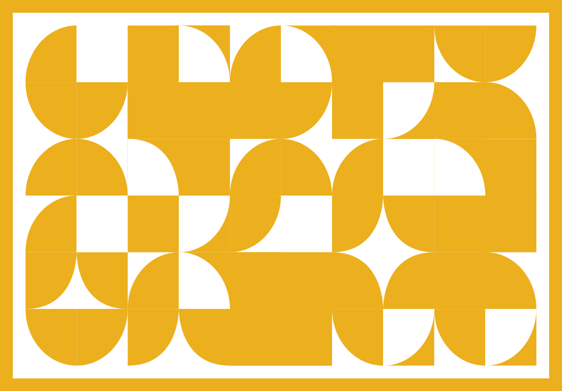 Tapetes de padrão geométrico de círculo amarelo - TenStickers