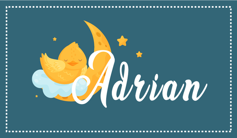 Tapete vinílico criança pato dormindo com nome - TenStickers