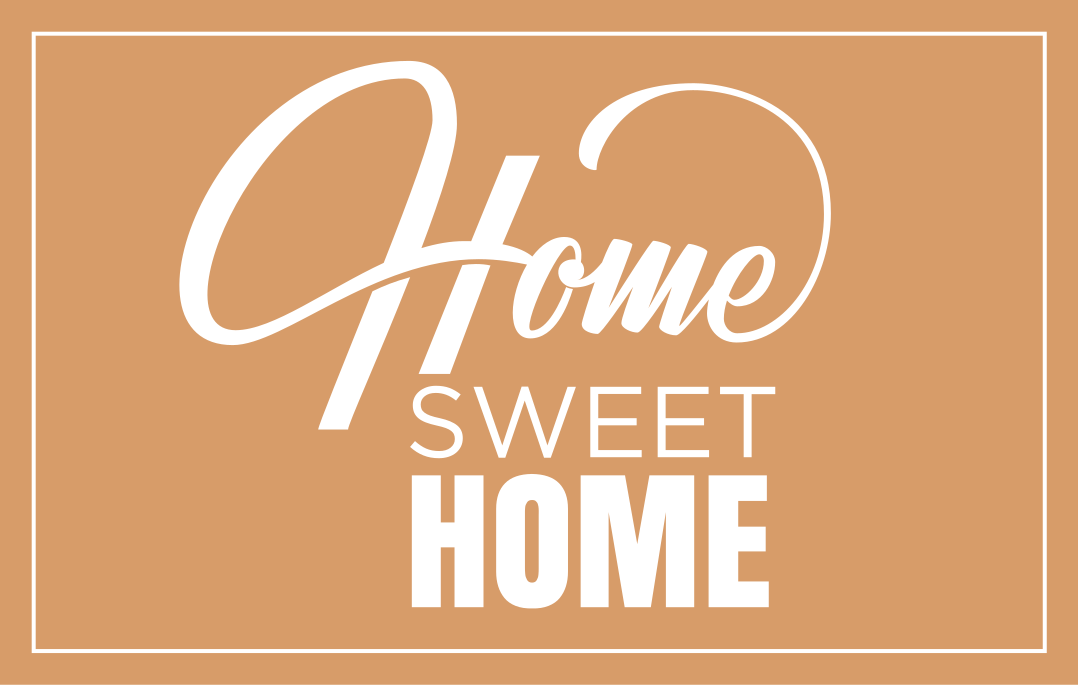 Tapete personalizado minimalista lar doce lar - TenStickers