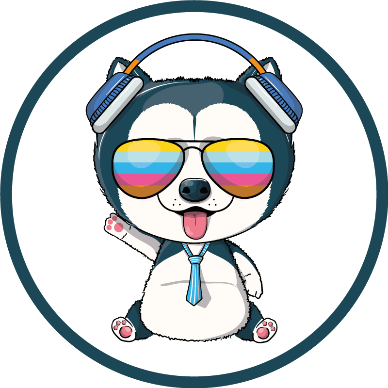 Tapete vinílico criança personagem cachorrinho legal - TenStickers