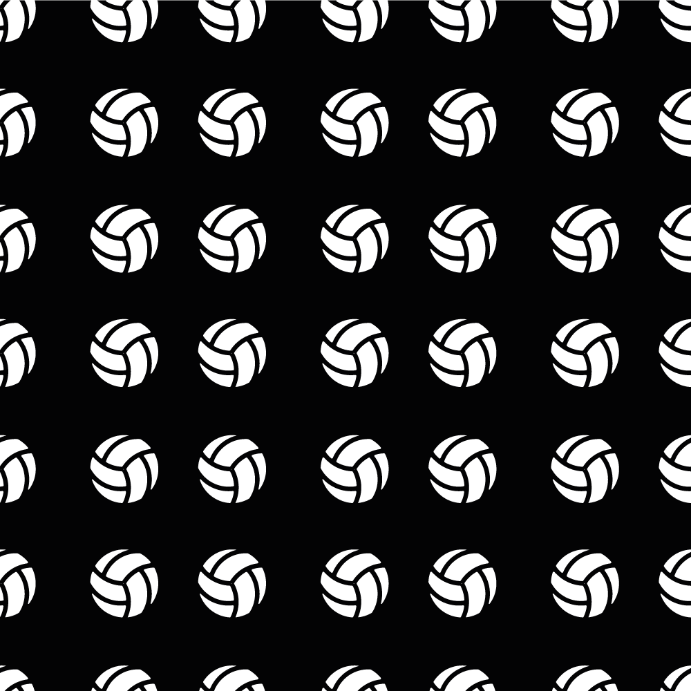 Tapete de voleibol preto e branco - TenStickers