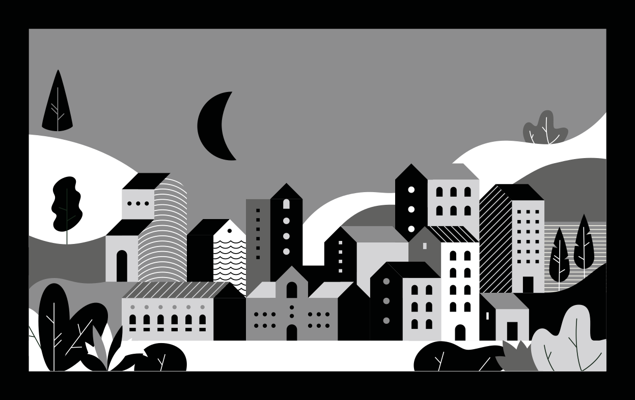 Tapete de vinil infantil branco e preto - TenStickers