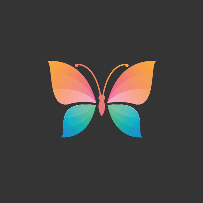 Tapete vinílico natureza conceito de borboleta vibrante - TenStickers