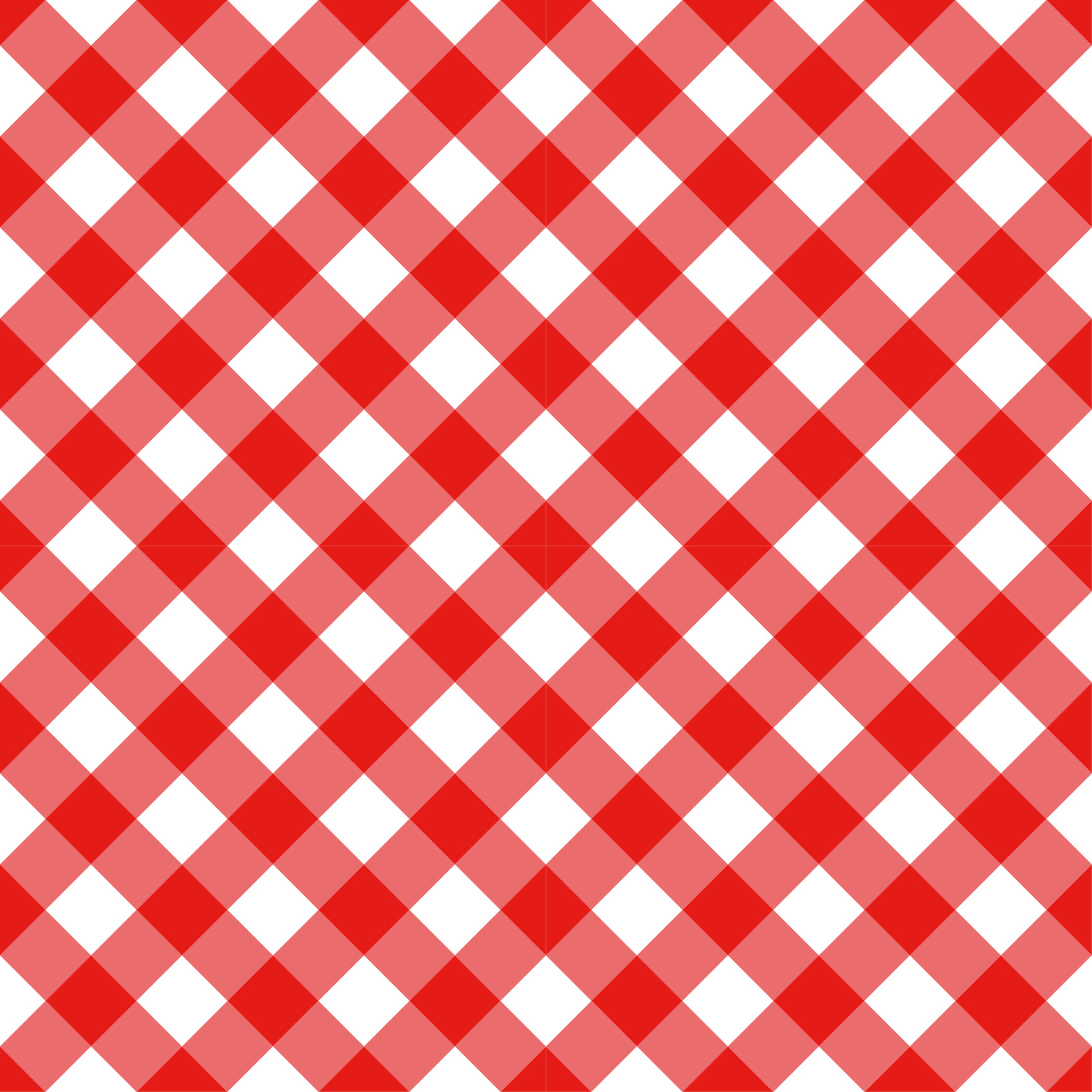 Tapete de vinil quadrado com padrão vermelho e branco - TenStickers