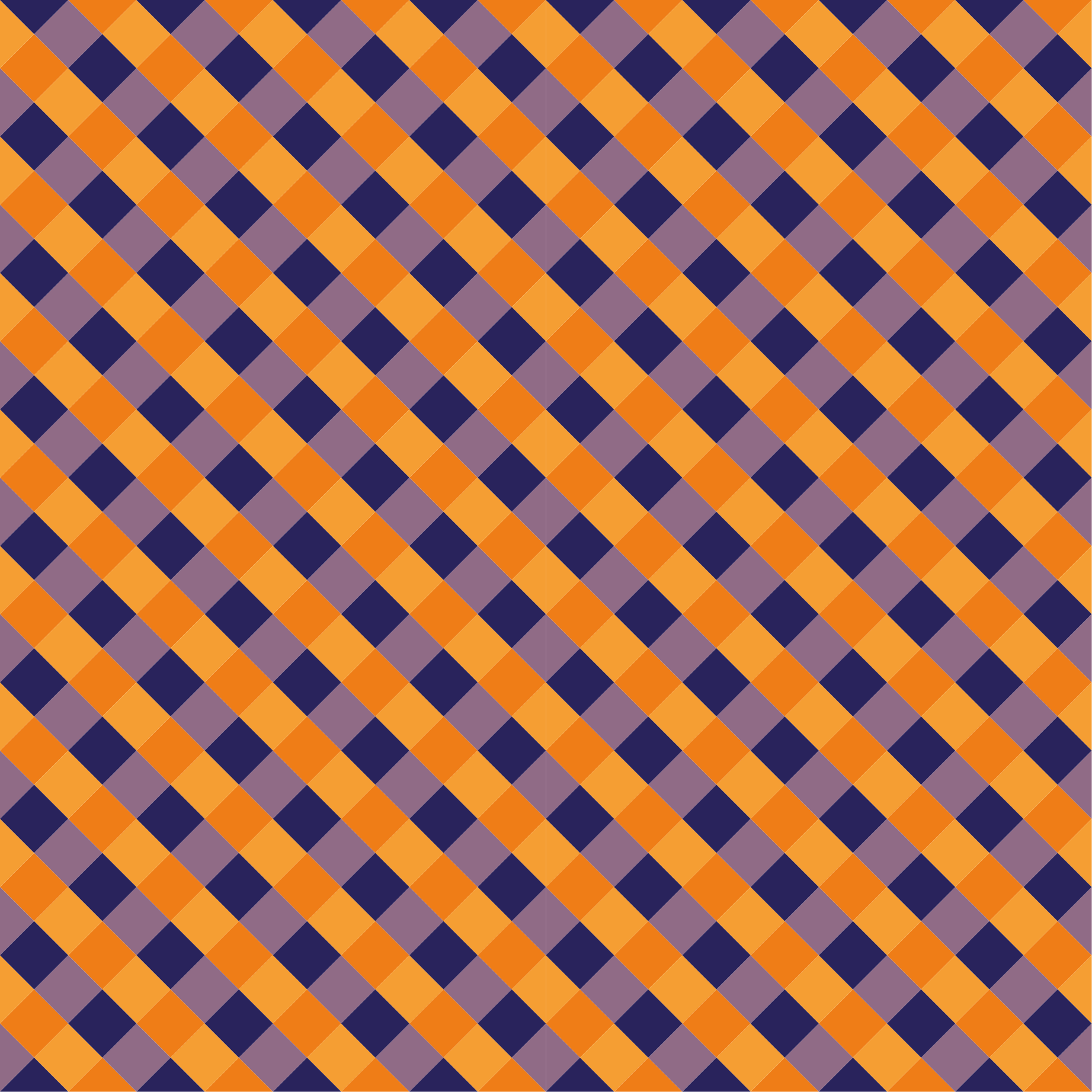 Tapete de vinil quadrado com padrão laranja e azul - TenStickers