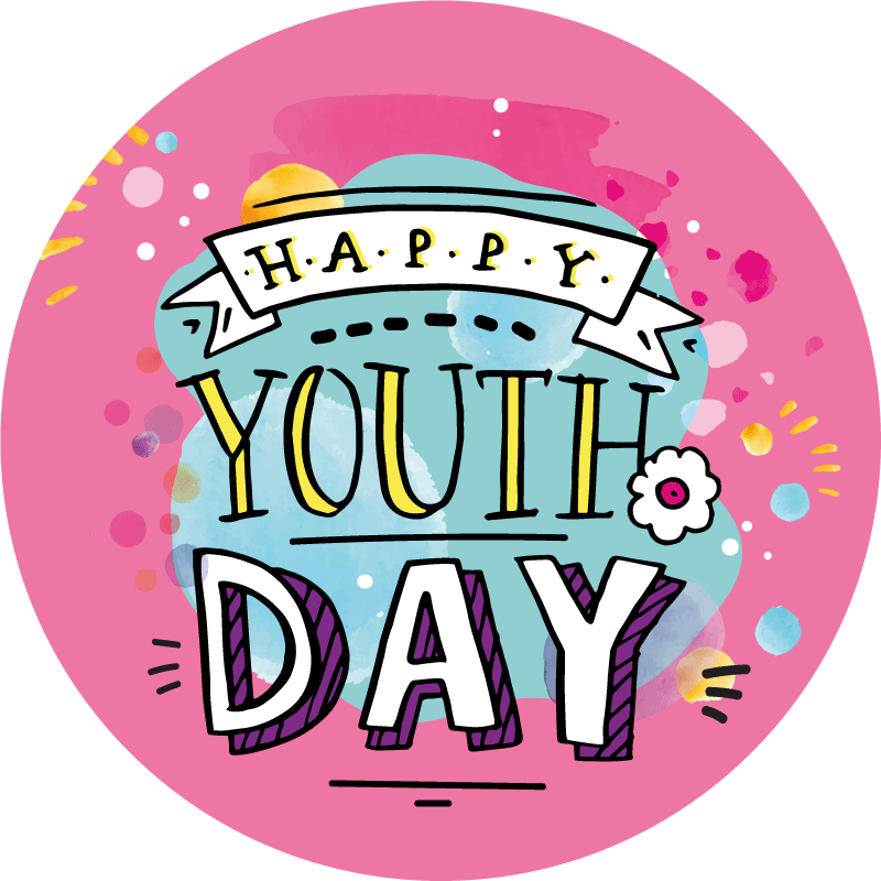 Tapete vinílico frases e textos feliz dia da juventude - TenStickers