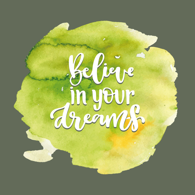 Tapete vinílico frases e textos confiança nas aspirações - TenStickers