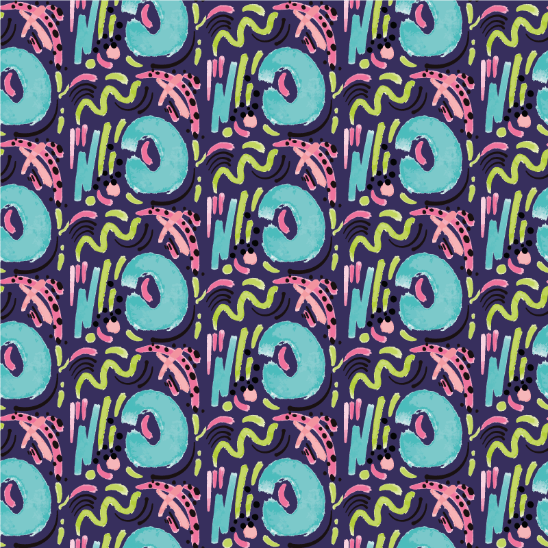 Tapete vinílico criança padrão colorido lúdico - TenStickers