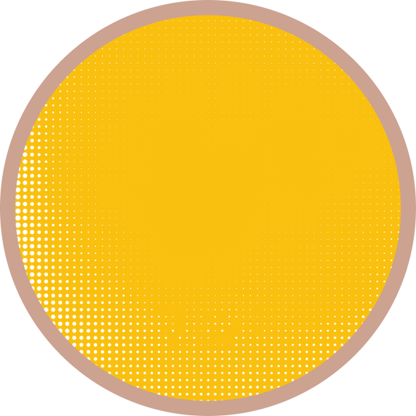 Tapete vinílico amarelo padrão circular ensolarado - TenStickers