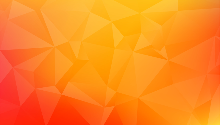 Tapete moderno de formas geométricas abstratas em laranja - TenStickers