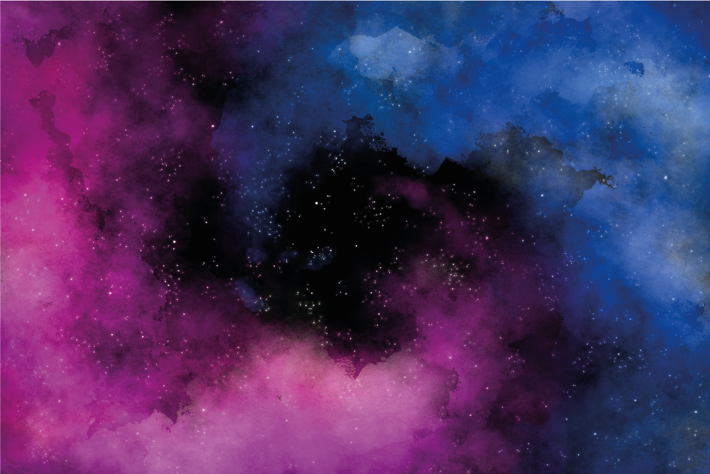 Tapete moderno galáxia nebulosa espiral colorida - TenStickers