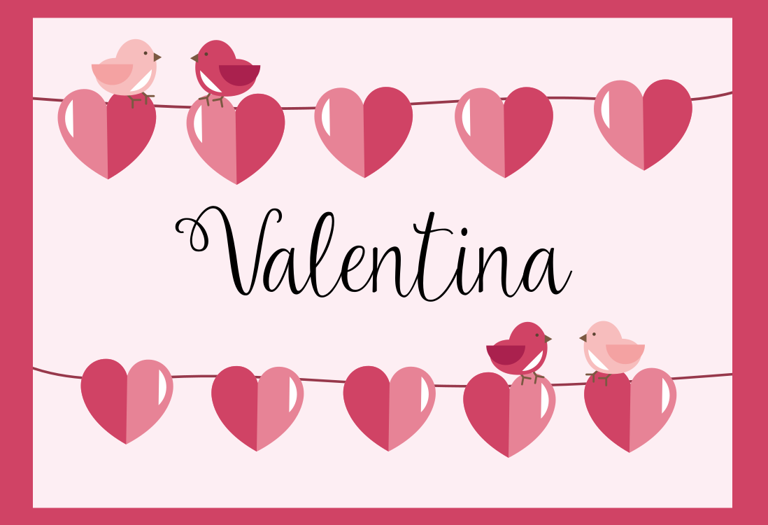 Varal com tapete personalizado de pássaros e corações - TenStickers