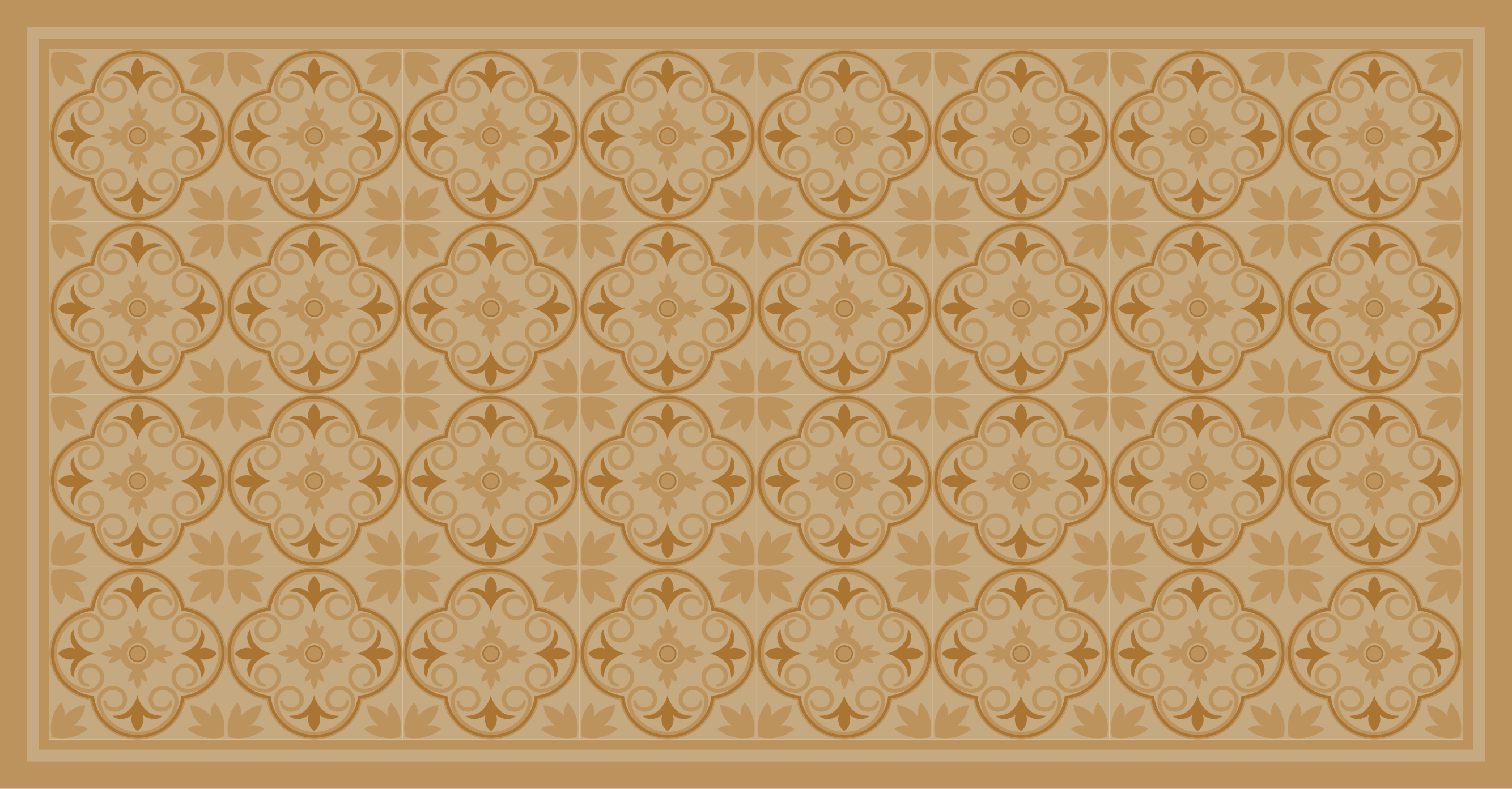 Tapete vinílico sala de estar motivo de azulejo geométrico - TenStickers