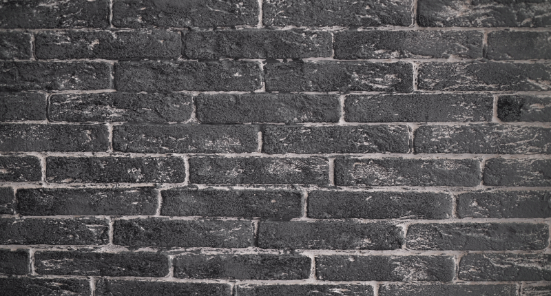 Tapete de textura de tijolos de pedra cinza escuro - TenStickers