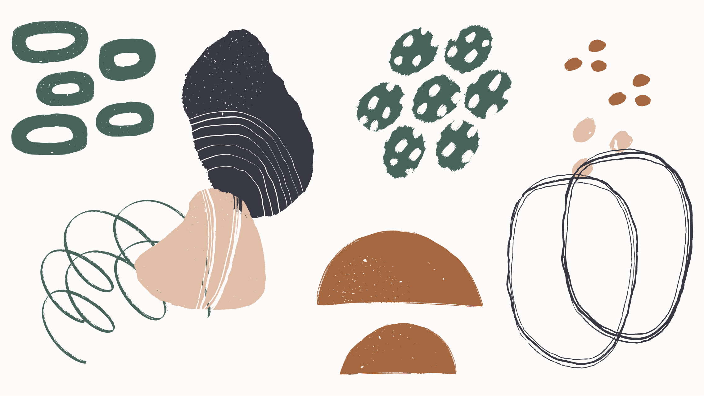 Figuras pastéis irregulares tapete mínimo - TenStickers