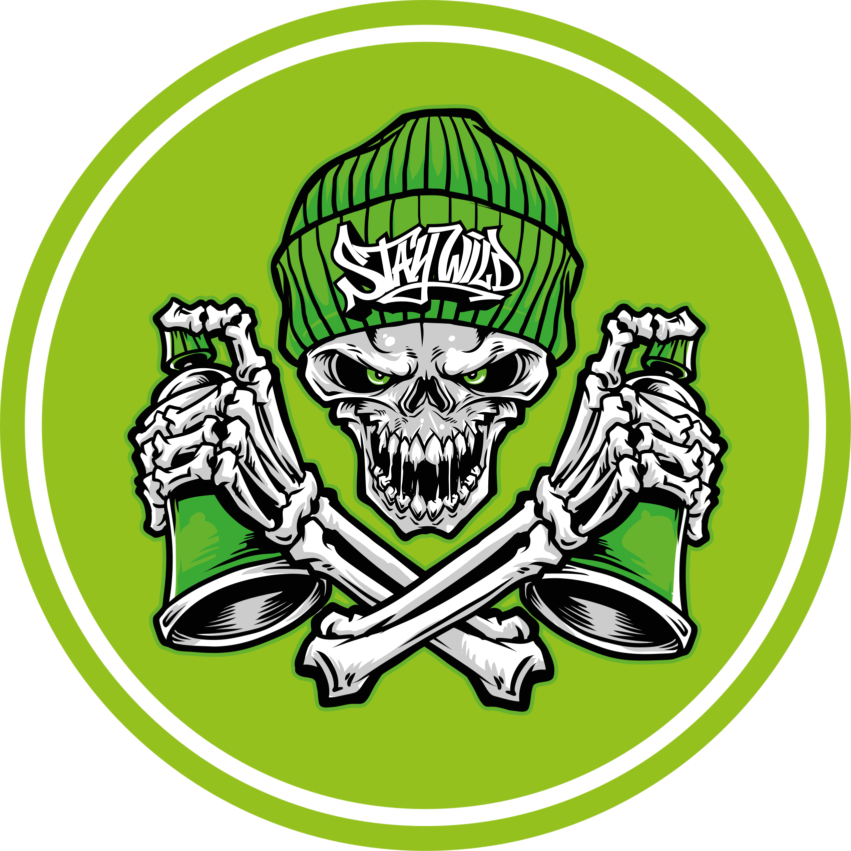 óculos de caveira verde grafite tapete moderno - TenStickers