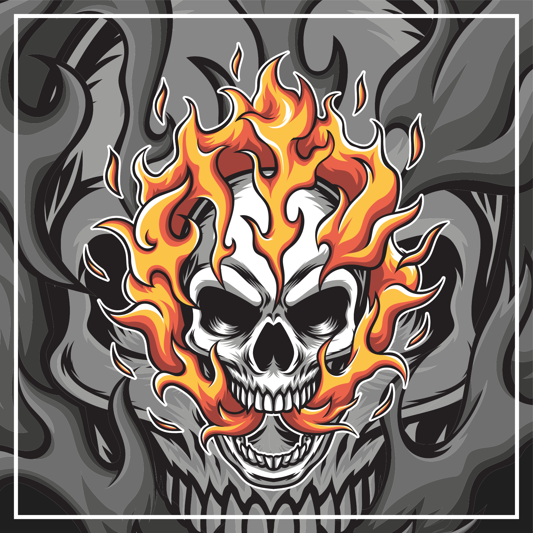 Tapete moderno estilo de desenho animado da bandeira da raça - TenStickers