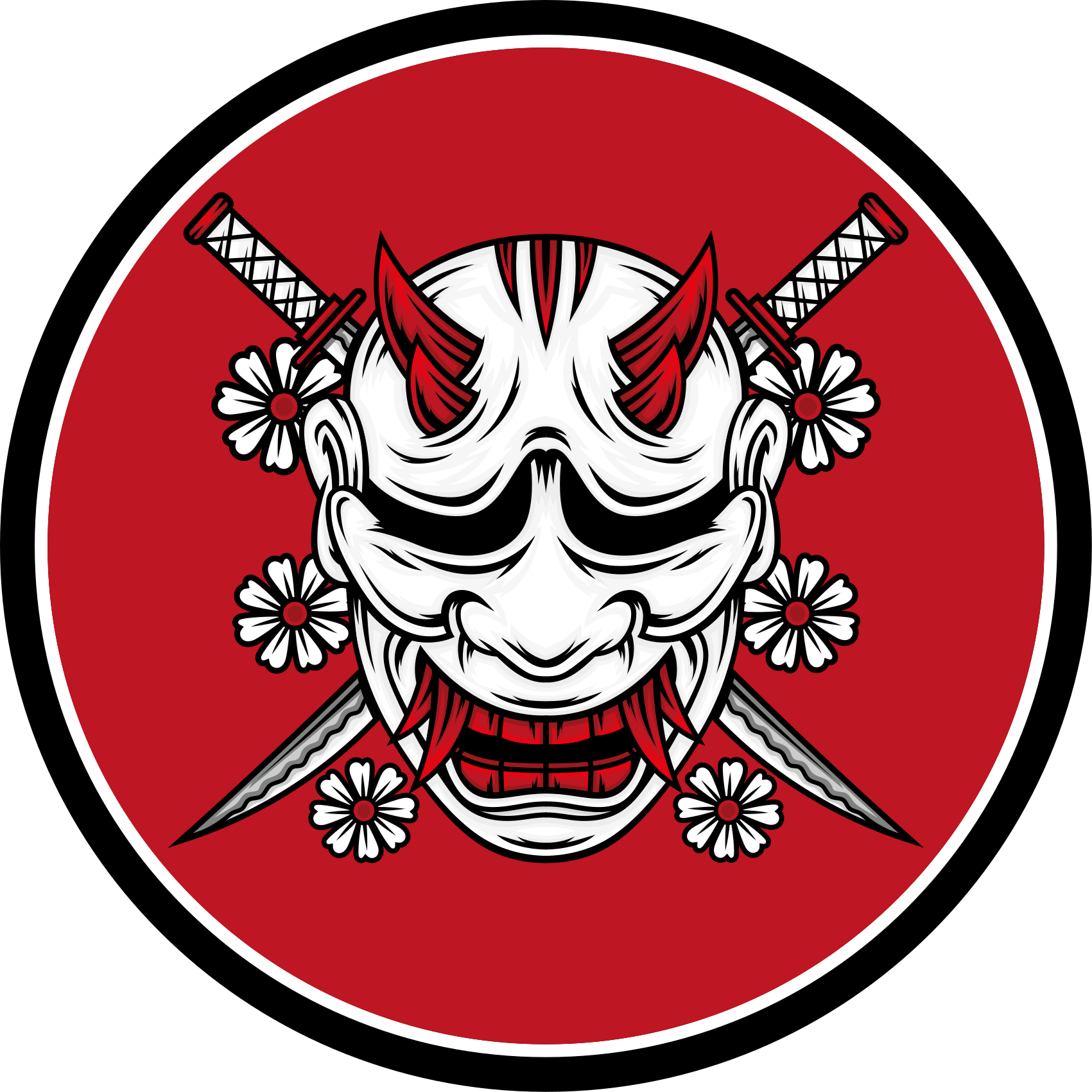 Ninja caveiras cartoon tapete moderno - TenStickers