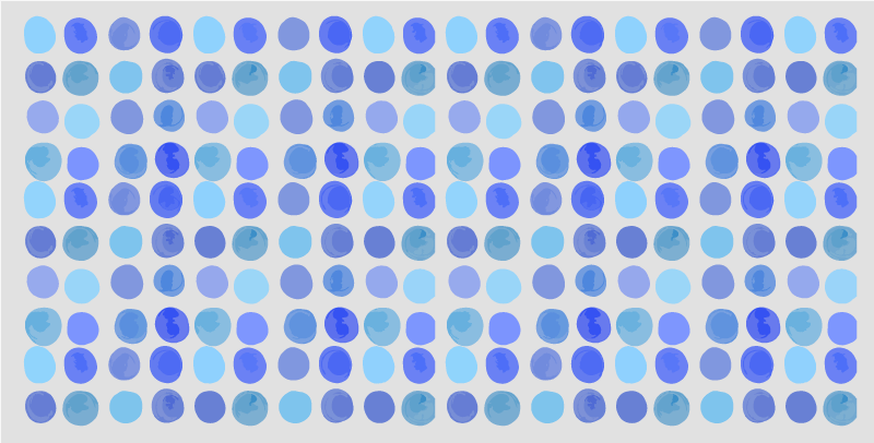 Tapetes geométricos de polca aquarela azul-escuro - TenStickers