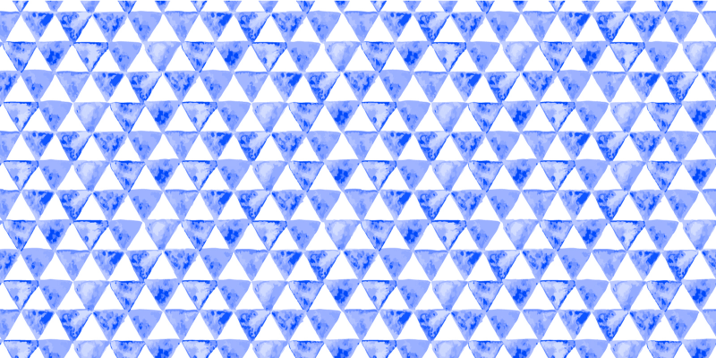 Triângulos aquarela azul-escuro tapetes geométricos - TenStickers