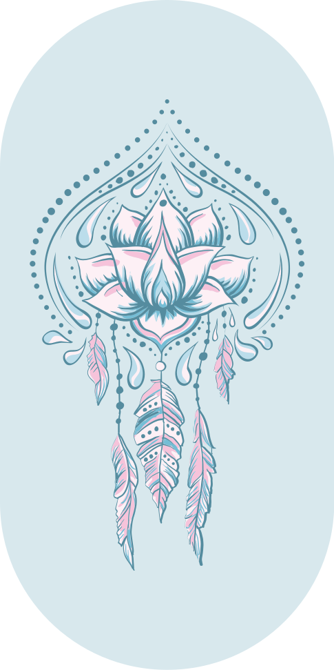 Tapete vinílico para gabinete Flor de lótus do lado - TenStickers