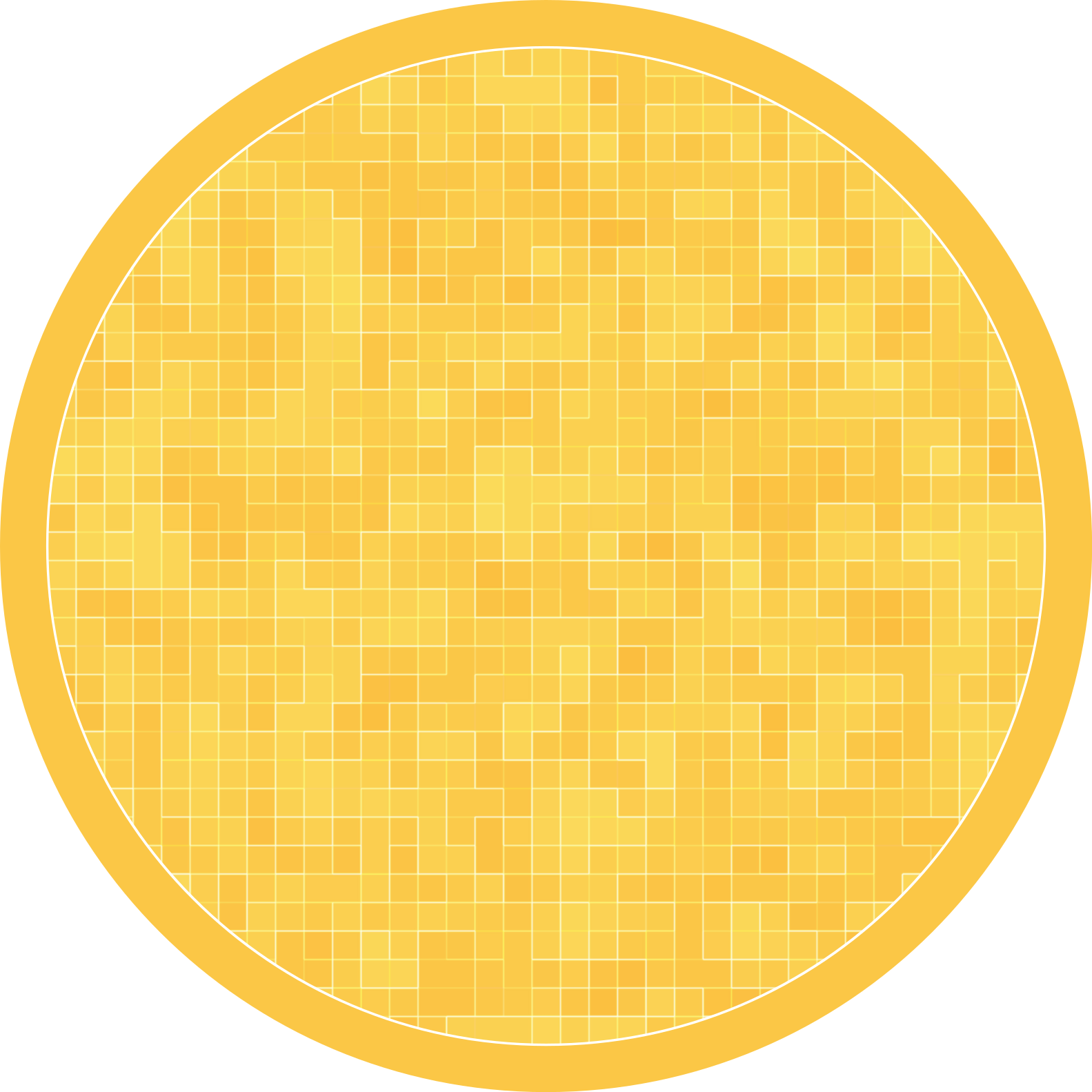 Detalhe tapete de ladrilho em mosaico ouro amarelo - TenStickers
